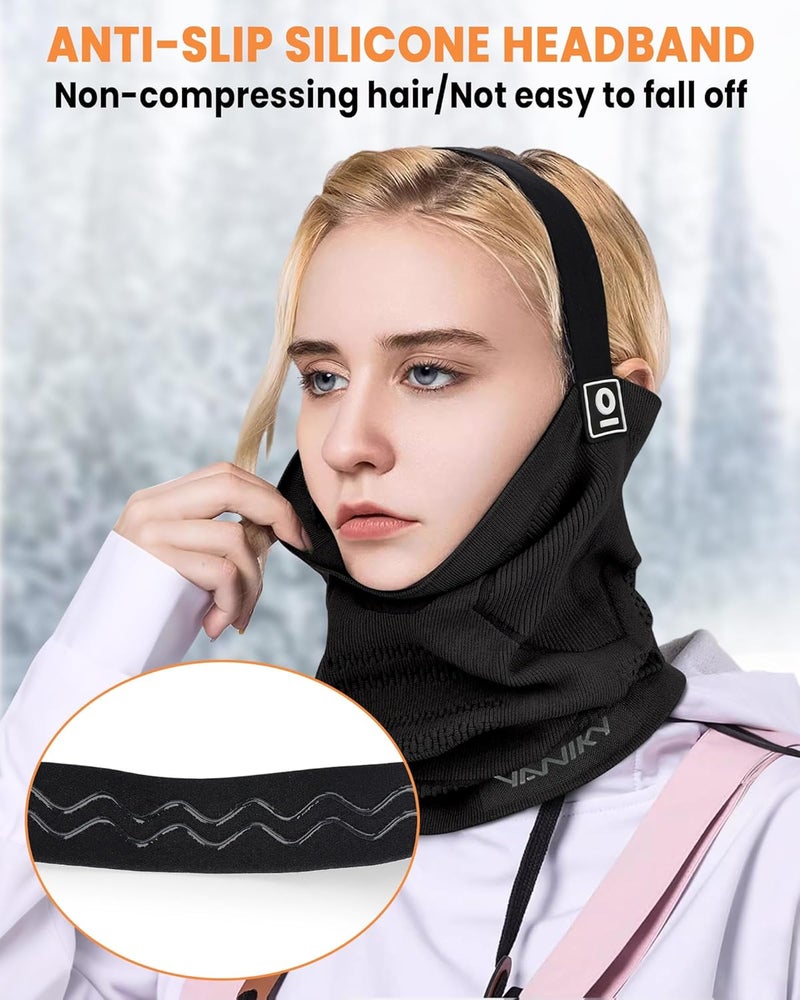 YANIKY Winter Neck Warmer Gaiter Ski Face Mask, Breathable Fleece Balaclava Windproof Cold Weather Scarf - Image 4